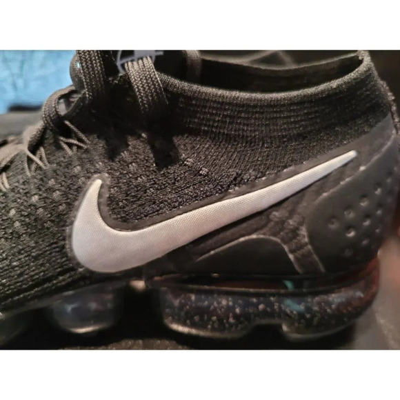 Nike Air VaporMax FlyKnit Gator ISPA Black Silver - Men- Size 7.5 - Brand New - Picture 2 of 16